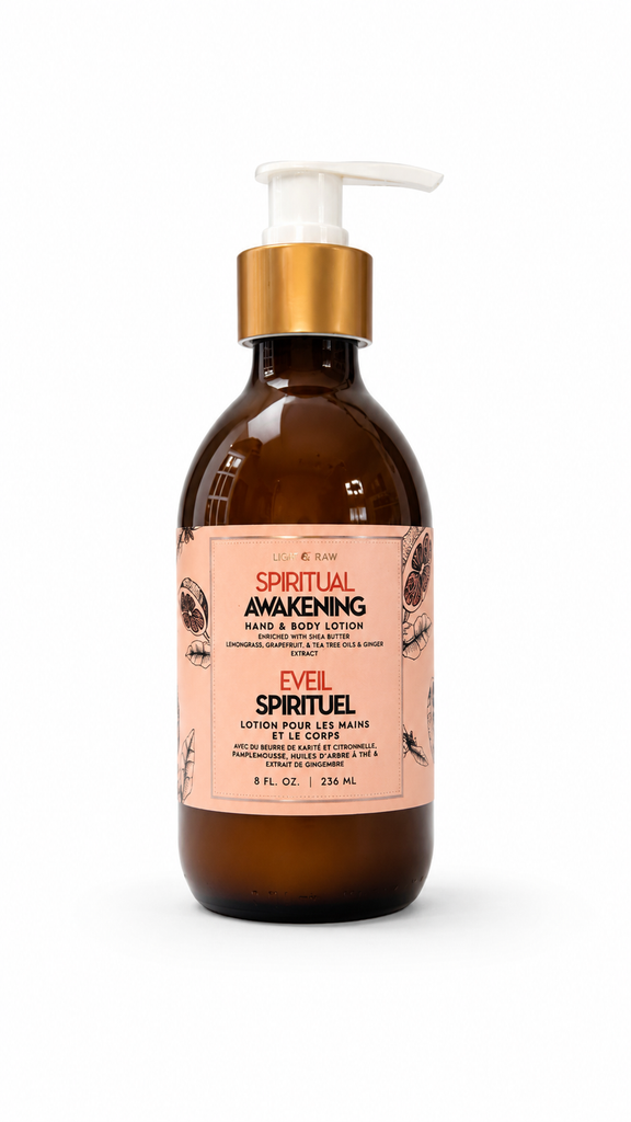 Spiritual Awakening Hand & Body Lotion – Shea Butter, Lemongrass, Grapefruit, Tea Tree Oils & Ginger Extract | 8 fl. oz. / 236 mL